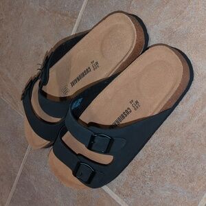 Black Double Strap Sandals